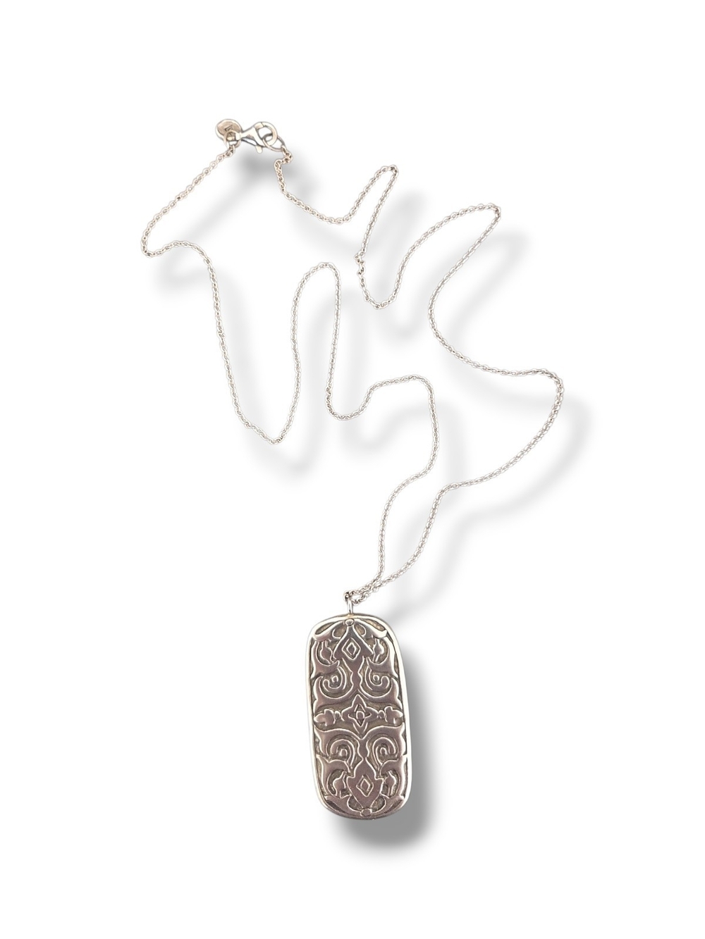 Silpada Silver Filigree Rectangular Pendant Necklace